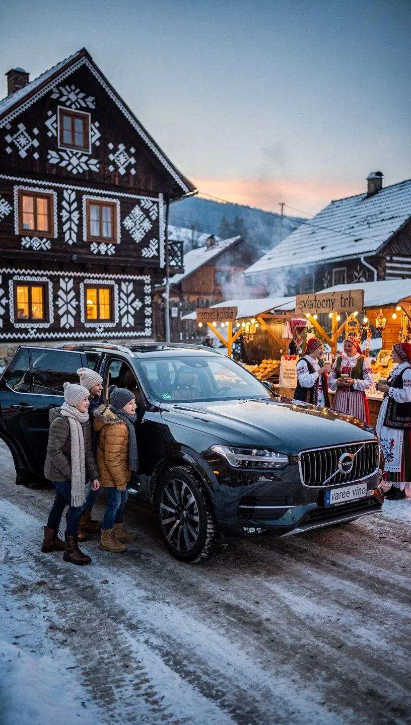 Automobil prepravujúci turistov k známej termálnej liečebni v Slovenskej republike