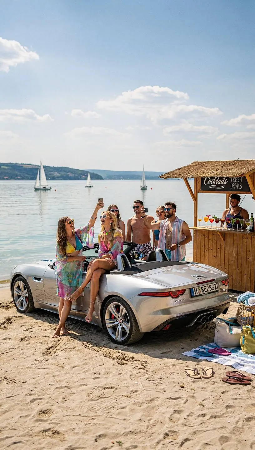 Vozidlo s panoramatickým strešným oknom a krásnym výhľadom na okolité prírody